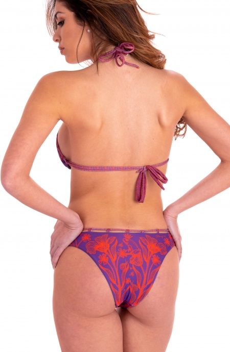 Pin Up Stars Bikini Triangolo Imbottito Slip Culotte Tessuto Rete Nido D'Ape Stampa Principe Azzurro In Linea