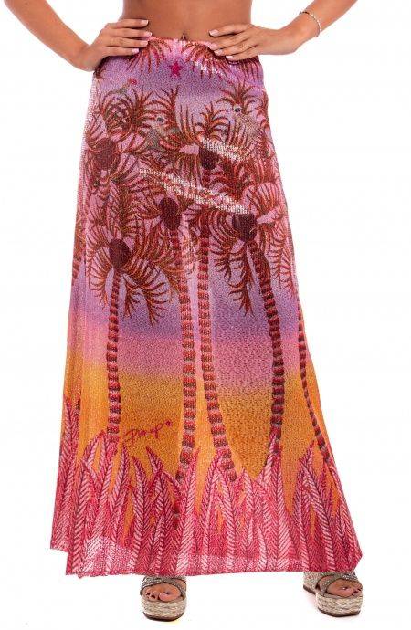 Pin Up Stars Gonna Lunga Paillettes Palm Paradise Offerta