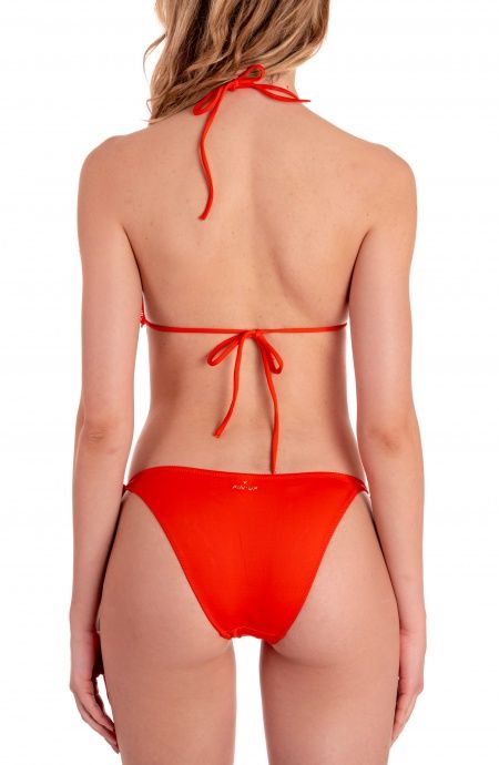 Pin Up Stars Bikini Triangolo Imbottito Slip Fiocchi Foglie Laser Tinta Unita Offerte