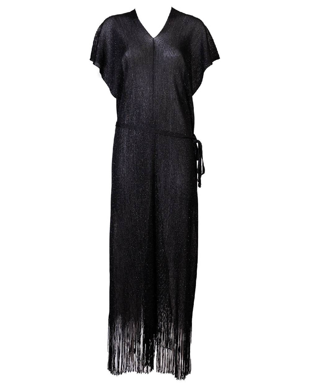 Raffaela D´Angelo Caftano in maglia lurex con frangia Nuova