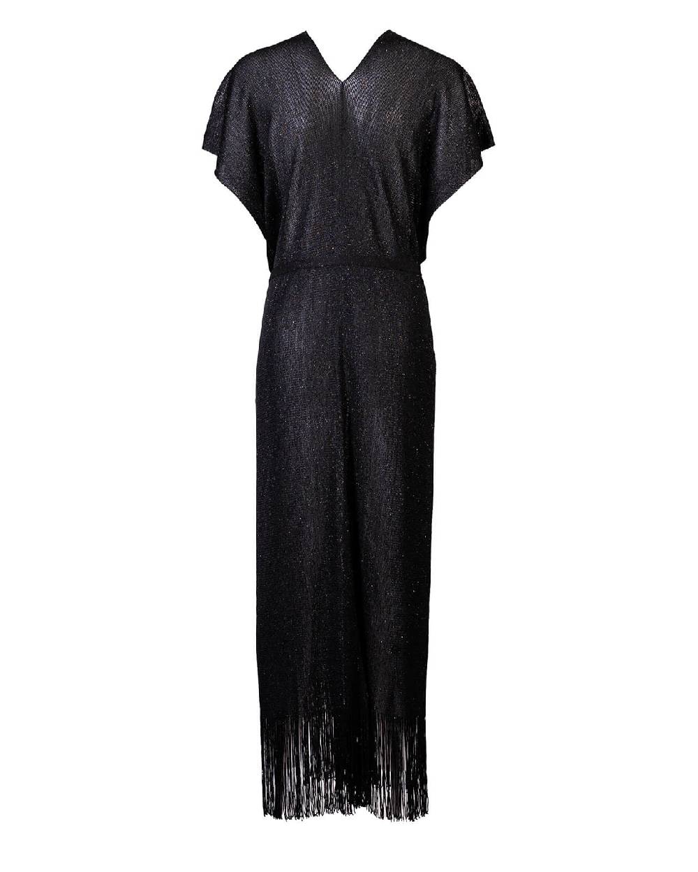 Raffaela D´Angelo Caftano in maglia lurex con frangia Nuova