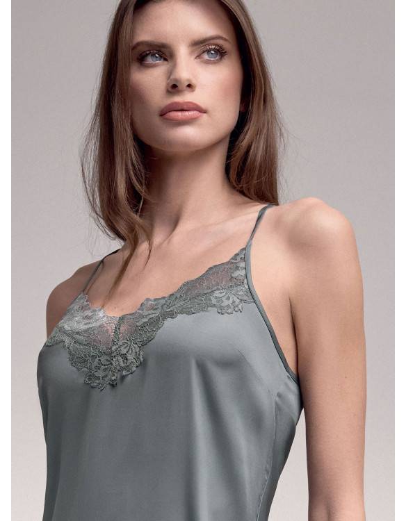 Lormar Camicia da notte spalla stretta - Serie SATÈN Promozione Limitata