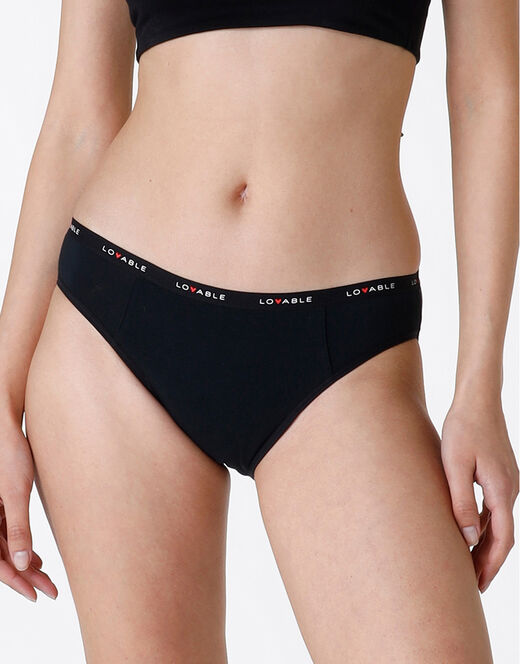 ﻿Lovable NUOVO Slip da ciclo lavabile in cotone biologico certificato, colore nero, per flusso abbondante Sconto