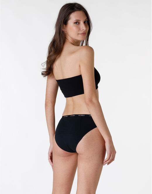 ﻿Lovable NUOVO Slip da ciclo lavabile in cotone biologico certificato, colore nero, per flusso abbondante Sconto