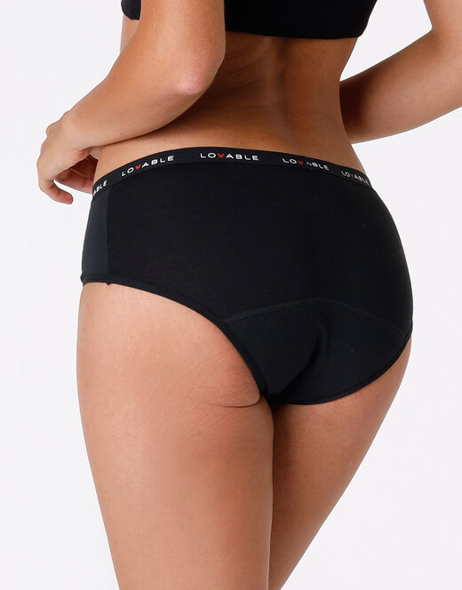 Lovable Culotte da ciclo lavabile flusso abbondante in cotone biologico certificato, nero Online