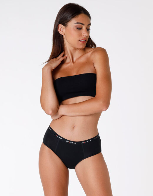 Lovable Culotte da ciclo lavabile flusso abbondante in cotone biologico certificato, nero Online