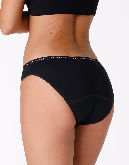 Lovable Slip da ciclo lavabile flusso abbondante in cotone biologico certificato, nero Outlet
