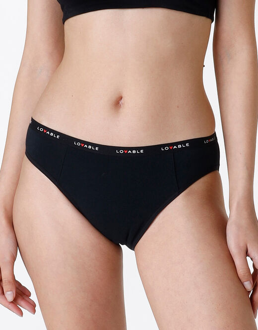 Lovable NUOVO Slip da ciclo lavabile in cotone biologico certificato, colore nero, per flusso medio Offerte