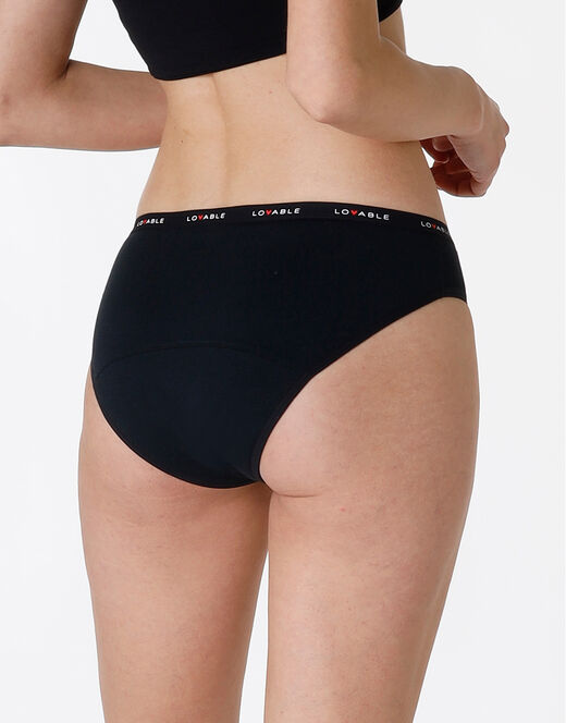 Lovable NUOVO Slip da ciclo lavabile in cotone biologico certificato, colore nero, per flusso medio Offerte