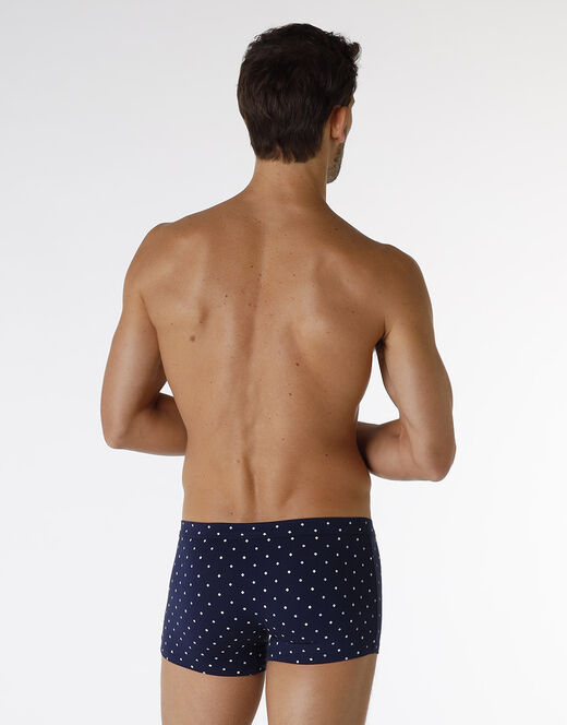 Lovable Boxer Classic Cotton Modal, blu navy con stampa geometrica Italia
