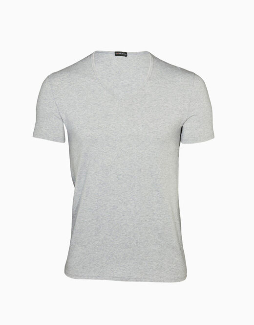 Lovable T-Shirt Cotton Stretch in cotone elasticizzato scollo a V, grigio melange Qualità