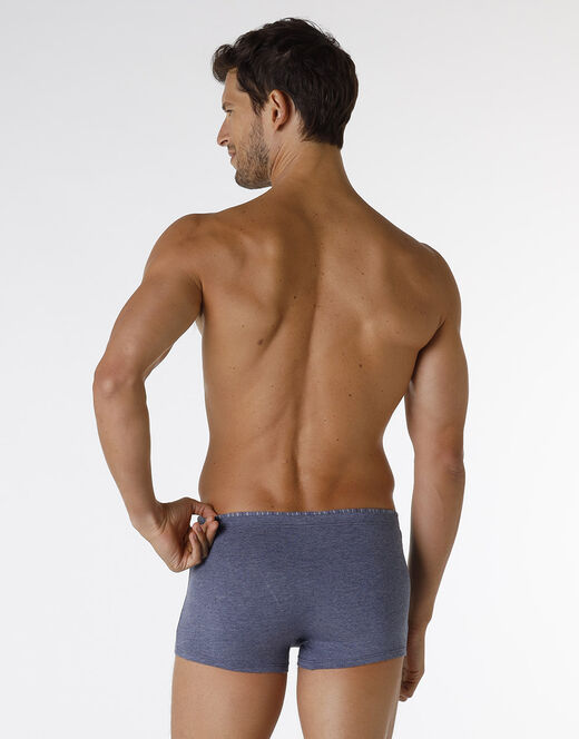 Lovable Boxer Rephined Cotton Modal, blu melange Pezzi Unici