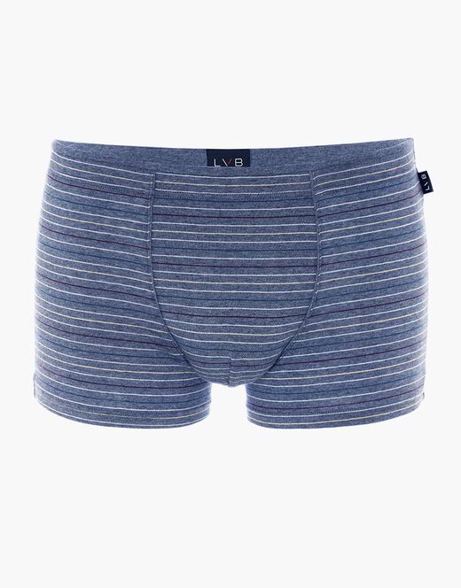 Lovable Boxer Rephined Cotton Modal, blu melange a righe Negozi Online