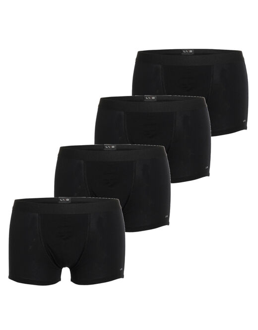 Lovable Boxer in cotone elasticizzato, confezione x4 nero Outlet