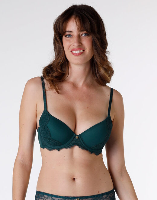 Lovable Reggiseno imbottito con ferretto Beauty Lace in pizzo e tulle, ottanio Promozione Limitata