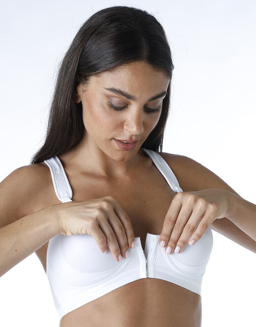 Lovable Reggiseno sportivo Active Comfort con apertura frontale alto impatto, bianco Vendita Economica