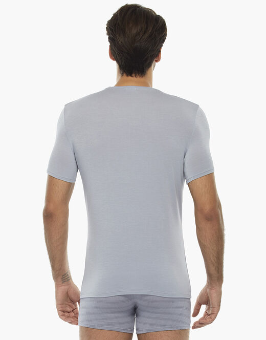 Lovable T-shirt uomo con scollo a v in micromodal, grigio chiaro Spedizione Gratuita