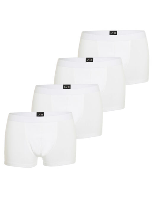 Lovable Boxer in cotone elasticizzato, confezione x4 bianco Prezzo Ridotto