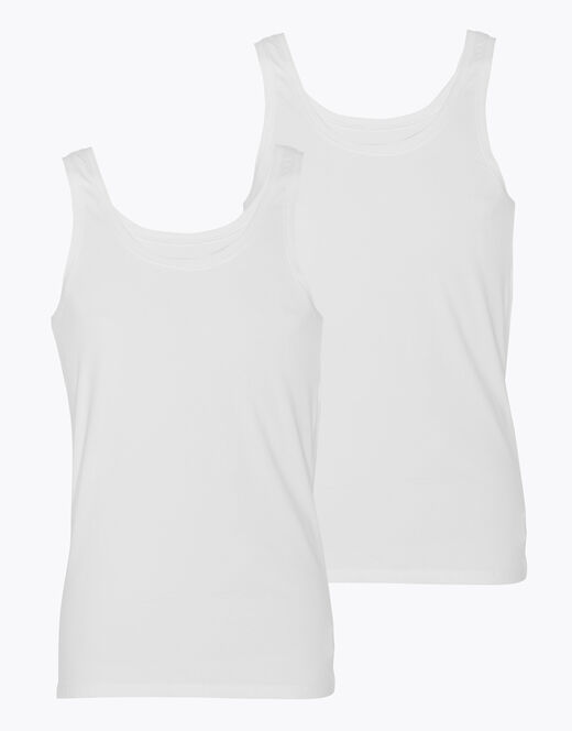 Lovable Canotta uomo in cotone biologico, confezione x2 bianco Sconto