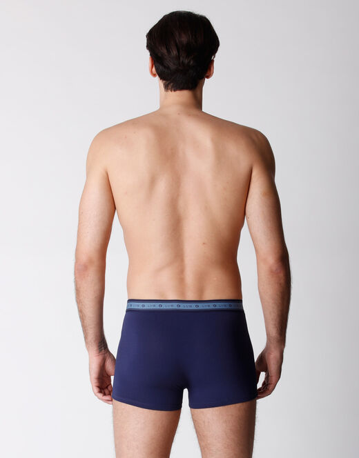 Lovable Boxer bipack uomo in cotone biologico, blu melange In Vendita