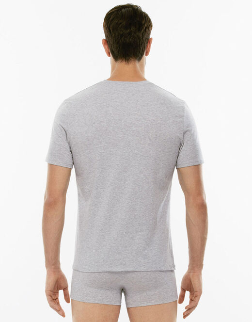 Lovable T-shirt girocollo Supima Premium Cotton in cotone elasticizzato, grigio melange Offerte