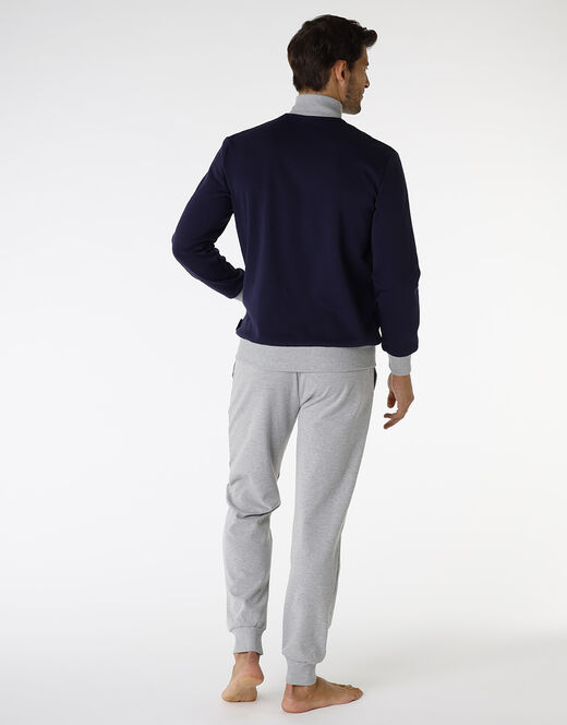 Lovable Homewear in cotone, blu navy e grigio melange Vendita Economica