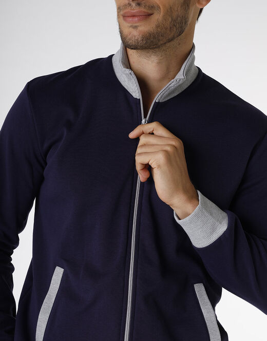 Lovable Homewear in cotone, blu navy e grigio melange Vendita Economica