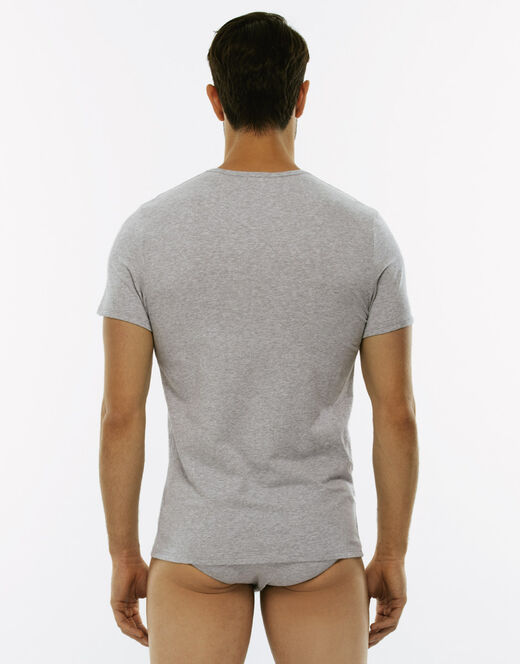 Lovable T-Shirt girocollo Cotton Stretch in cotone elasticizzato, grigio Pezzi Unici