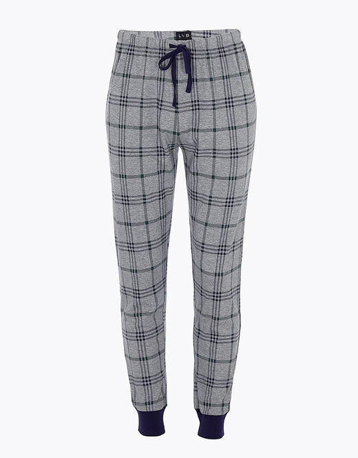 Lovable Pantalone in interlock di cotone, grigio melange stampato Negozio online di fabbrica