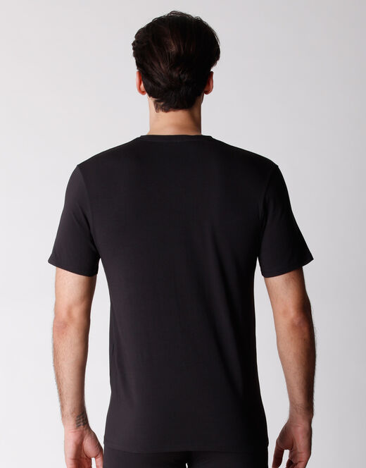 Lovable T-shirt scollo a V uomo in cotone biologico, confezione x2 nero Hotsell