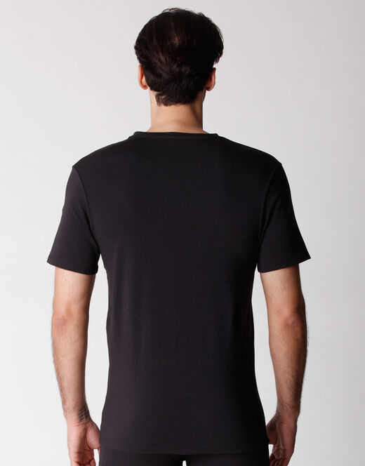 Lovable T-shirt girocollo uomo bipack in cotone biologico, nero Saldi Di Fabbrica