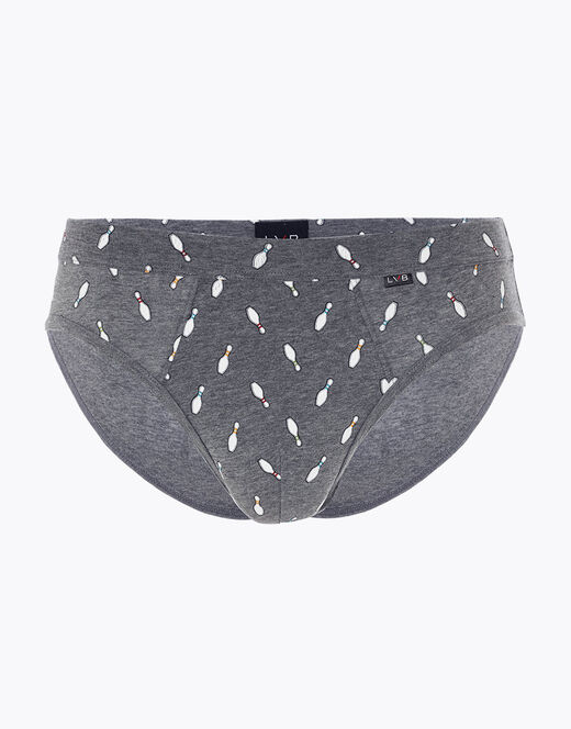 Lovable Slip Printed Stretch Cotton in cotone elasticizzato, grigio melange stampato Vendite Flash