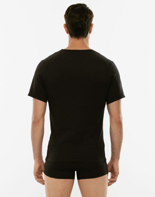 Lovable T-shirt 100% cotone Pure Cotton con scollo a V, nero Moda