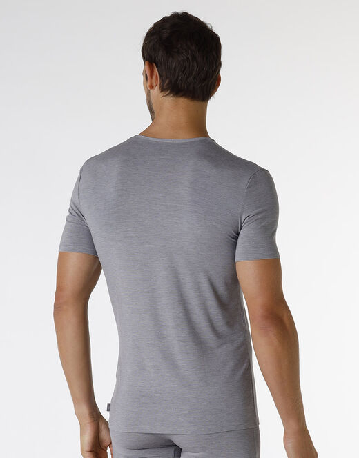 Lovable T-shirt con scollo a V Micromodal Fil a Fil, grigio melange Negozi Online