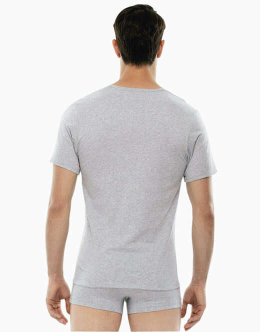 Lovable T-shirt 100% cotone Pure Cotton con scollo a V, grigio melange Promozione Limitata