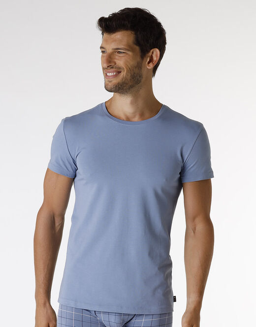 Lovable T-shirt uomo in Stretch Cotton - Azzurro Polvere Prezzo Ridotto