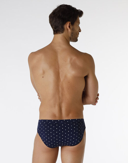 Lovable Slip Classic Cotton Modal, blu navy con stampa geometrica Convenienza