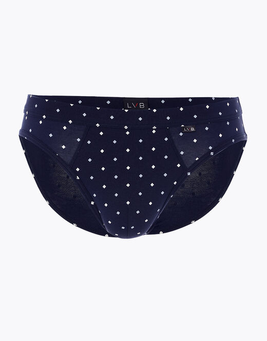 Lovable Slip Classic Cotton Modal, blu navy con stampa geometrica Convenienza
