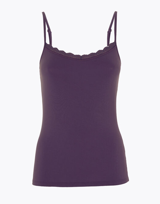 Lovable Top Basic Soul in viscosa e pizzo, tornado scuro Duty-free