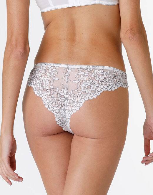 Lovable Brasiliano Stylish Lace in microfibra e pizzo, bianco Fino Al -60%