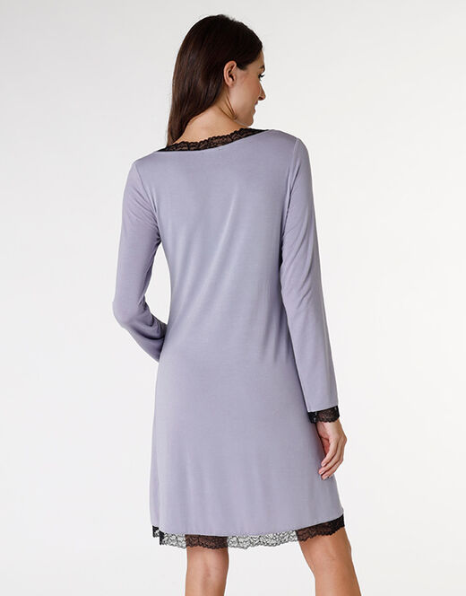 Lovable Camicia da notte in jersey di modal elasticizzato, tornado chiaro Sottocosto