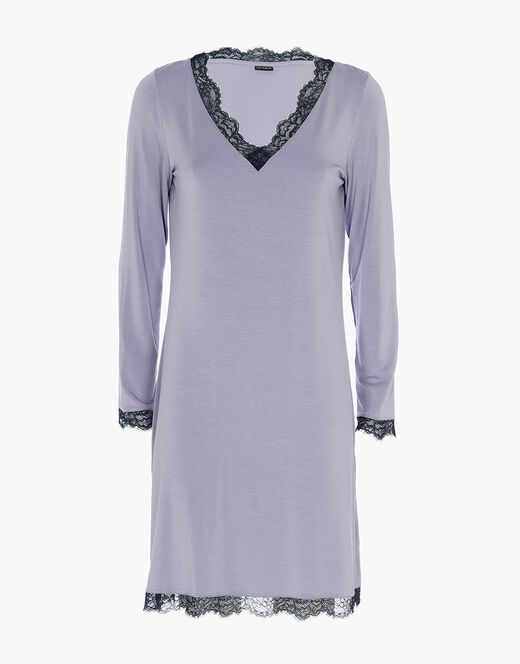 Lovable Camicia da notte in jersey di modal elasticizzato, tornado chiaro Sottocosto