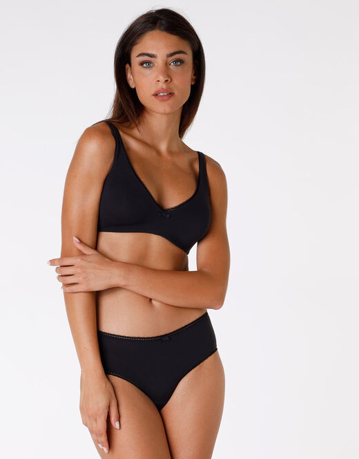Lovable Reggiseno senza ferretto, My Bio Comfort, in cotone biologico certificato, nero Vendite Flash
