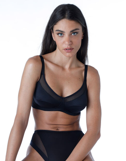 Lovable Reggiseno senza ferretto Modern Shaping in microfibra, nero