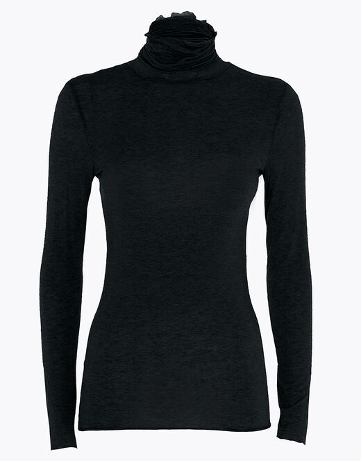 Lovable Maglia a collo alto e manica lunga in modal e cashmere, nero Ultimi tre giorni
