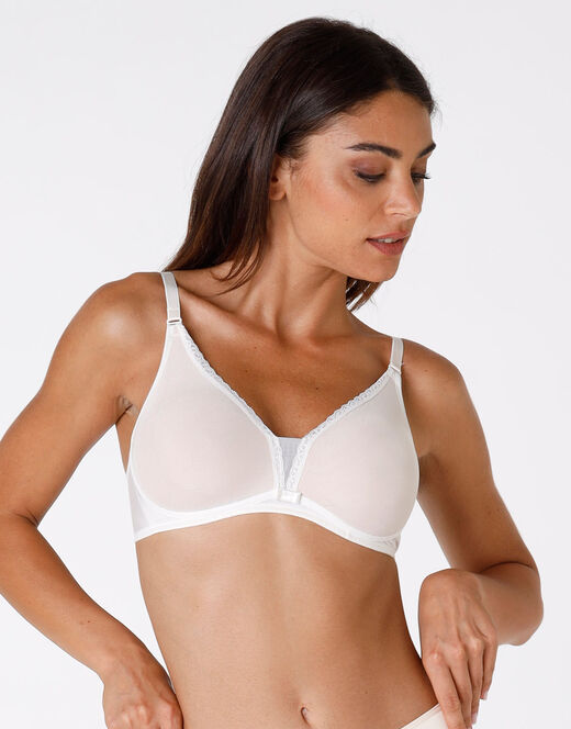 Lovable Reggiseno senza ferretto Tonic Lift in pizzo e tulle, avorio Affare Del Giorno