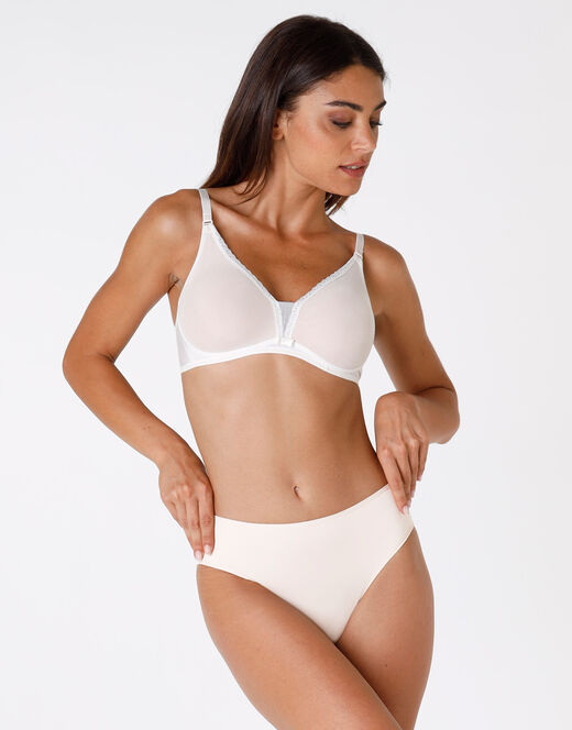 Lovable Reggiseno senza ferretto Tonic Lift in pizzo e tulle, avorio Affare Del Giorno