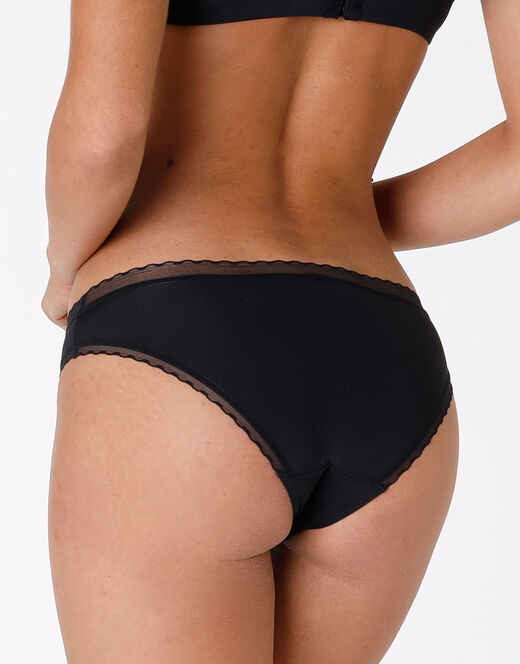 Lovable Slip My Daily Comfort nero in microfibra Sottocosto