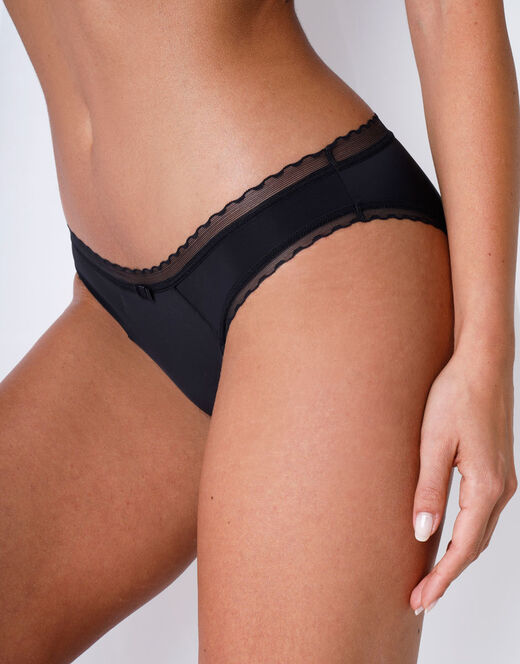 Lovable Slip My Daily Comfort nero in microfibra Sottocosto