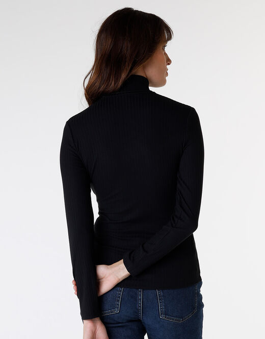Lovable Maglia donna a maniche lunghe e collo lupetto, nero Novità
